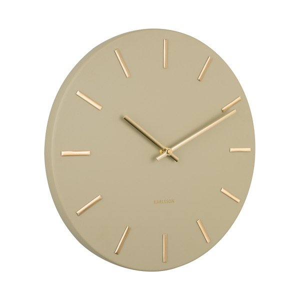Olivově zelené nástěnné hodiny Karlsson Charm, ø 30 cm-image-2
