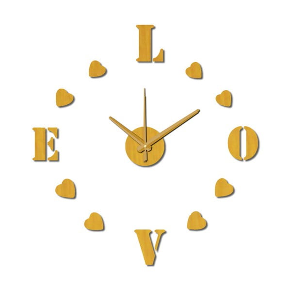 Nástěnné nalepovací hodiny Mauro Ferretti Love, ⌀ 60 cm