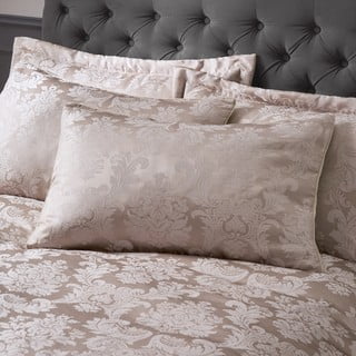 Béžové damaškové povlečení na dvoulůžko 200x200 cm Damask Jacquard – Catherine Lansfield