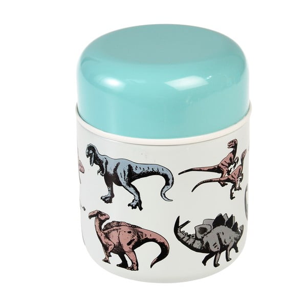 Modrá/krémová termoska na jídlo/dětská 280 ml Prehistoric Land – Rex London