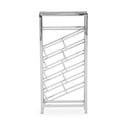 Kovový regál na víno v leskle stříbrné barvě na 24 lahví Barolo – Premier Housewares