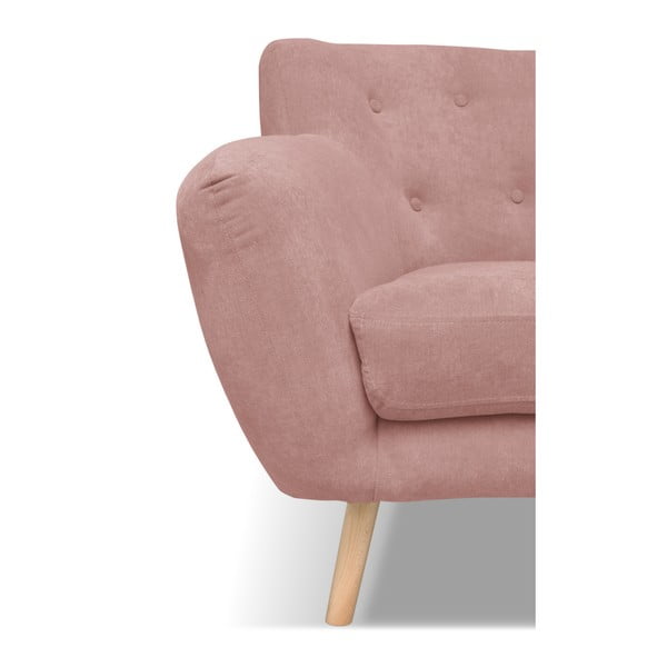 Světle růžová pohovka Cosmopolitan design London, 192 cm-image-3