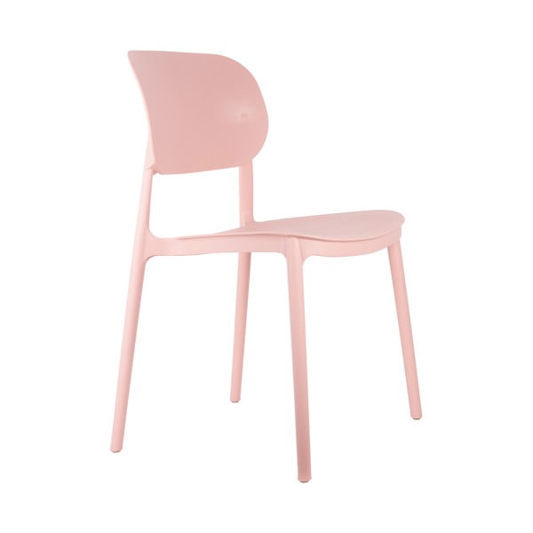 Světle růžové plastové jídelní židle v sadě 4 ks Cheer – Leitmotiv