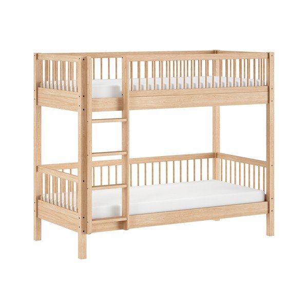 Patrová dětská postel z bukového dřeva s roštem 90x200 cm v přírodní barvě Forrest – Vipack