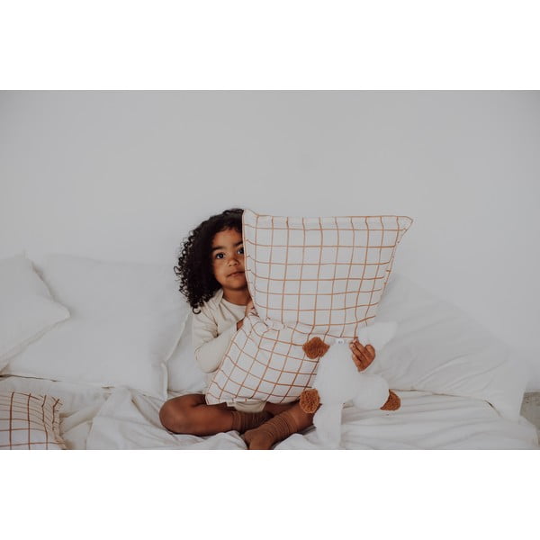 Béžová souprava do postýlky Camel Check – Malomi Kids-image-3