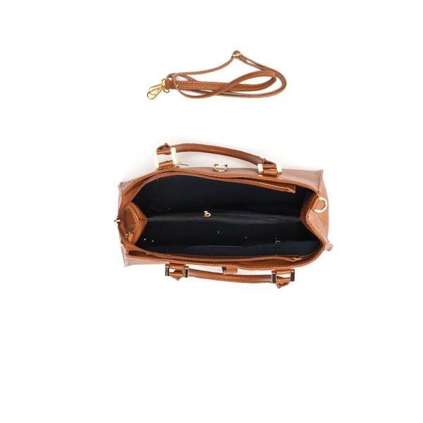 Kožená kabelka Elegant 1078 Cognac-image-4
