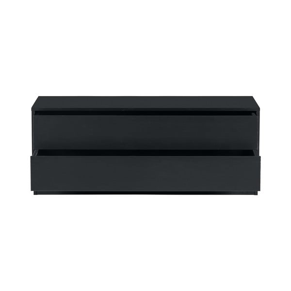 Černý modulární TV stolek z borovicového dřeva 100x40 cm Finca – WOOOD-image-2