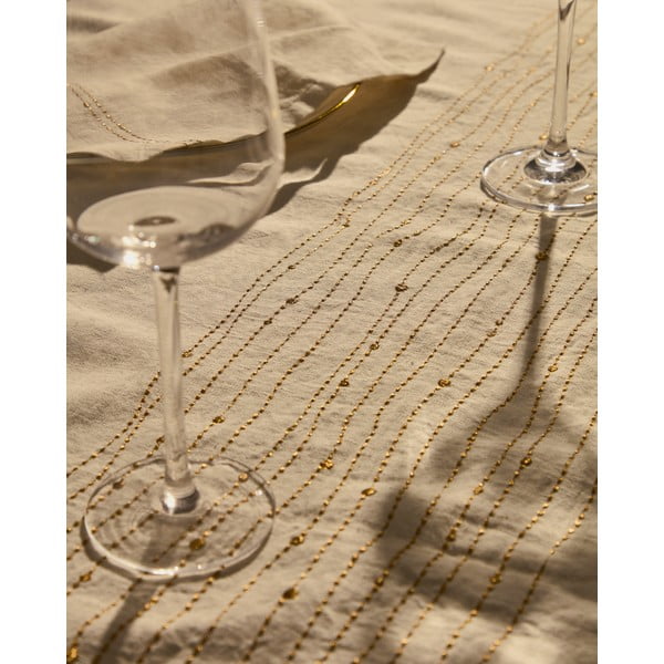 Ubrus s příměsí lnu 150x250 cm Flia – Kave Home-image-4