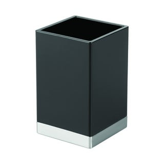 Černý úložný box iDesign Clarity, 6 x 6 cm
