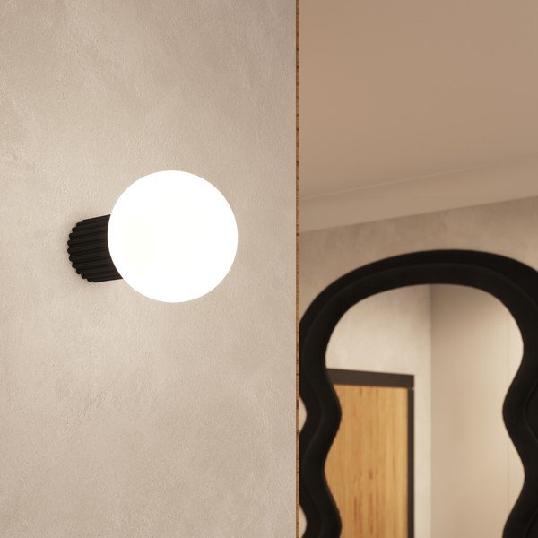 Černé nástěnné svítidlo ø 12 cm Orbital – Sollux-image-1