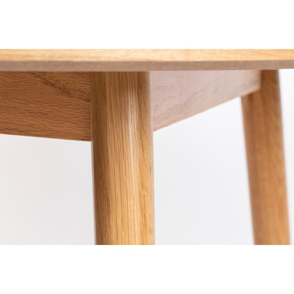 Kulatý jídelní stůl s deskou v dubovém dekoru ø 120 cm Fabio – White Label-image-3