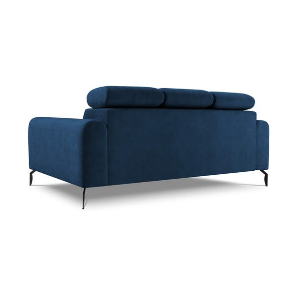 Modrá polohovací pohovka se sametovým povrchem Milo Casa Nico-image-4