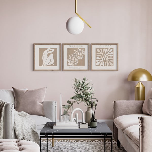 Obrazy v sadě 3 ks 30x30 cm Matisse – Styler-image-1