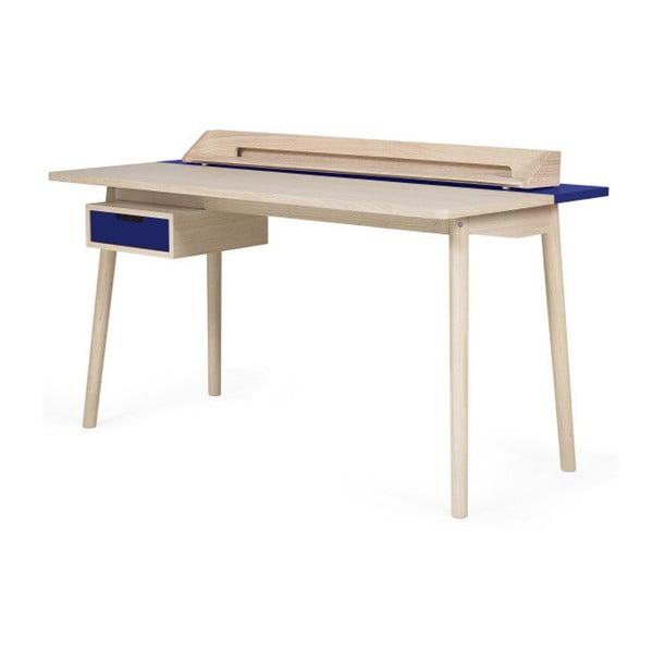 Psací stůl s modrými detaily HARTÔ Honoré