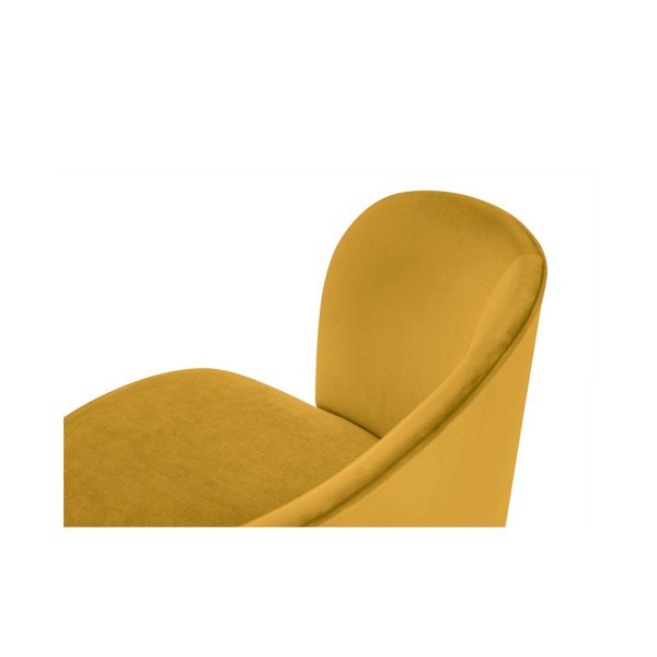 Žlutá jídelní židle se sametovým potahem Windsor & Co Sofas Aurora-image-3