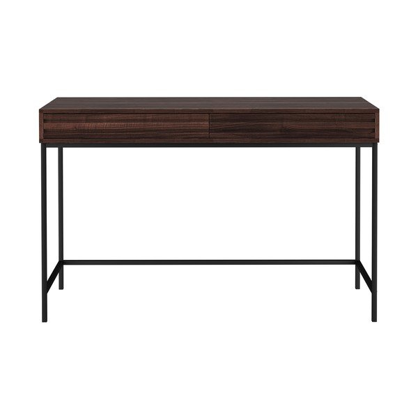 Pracovní stůl s deskou v dekoru ořechového dřeva 50x120 cm Celine – Støraa-image-1
