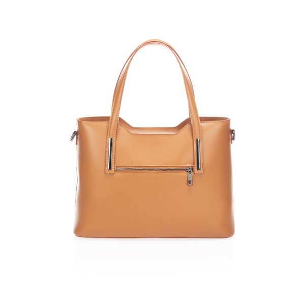 Koňakově hnědá kožená kabelka Markese Tessa-image-2