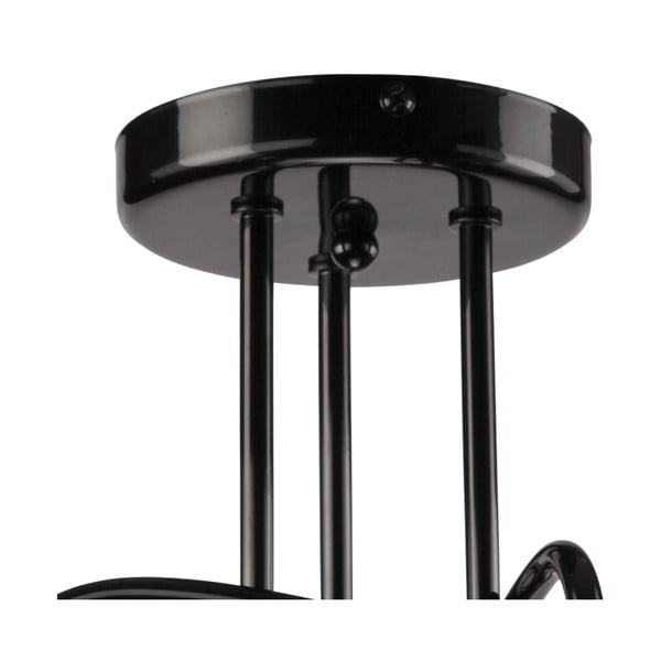 Černé stropní svítidlo bez stínidla 36x36 cm Camilla – LAMKUR-image-2