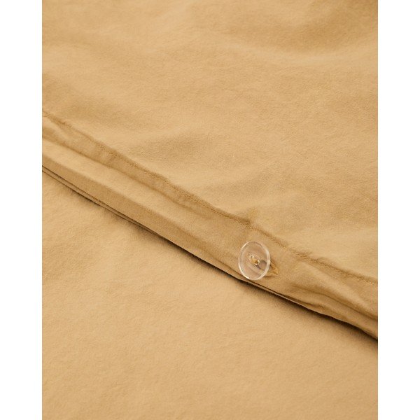 Prodloužené povlečení na jednolůžko z bavlněného perkálu v hořčicové barvě 150x220 cm Sifinia – Kave Home-image-2