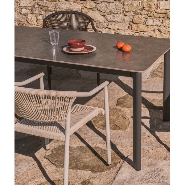Zahradní jídelní stůl s deskou z kamene 80x140 cm Anafi – Kave Home-image-1
