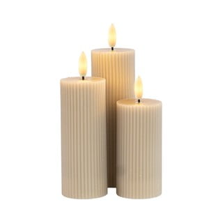 LED svíčky v sadě 3 ks na USB (výška 15 cm) Smilla – Sirius