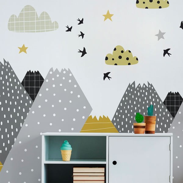 Nástěnná samolepka Ambiance Giant Kid Sticker Scandinavian Mountains Henrika-image-4