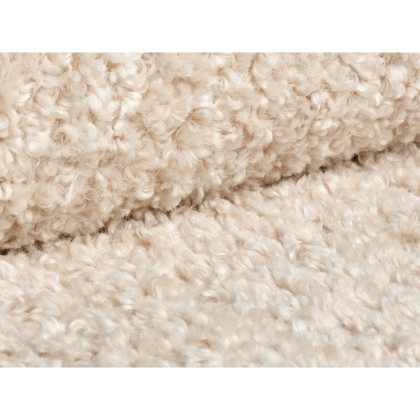 Béžový taburet z textilie bouclé Dia – Micadoni -image-2