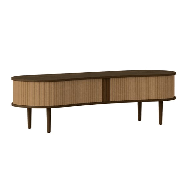 Hnědo-světle hnědý TV stolek v dekoru dubu 140x40x46 cm Audacious – UMAGE