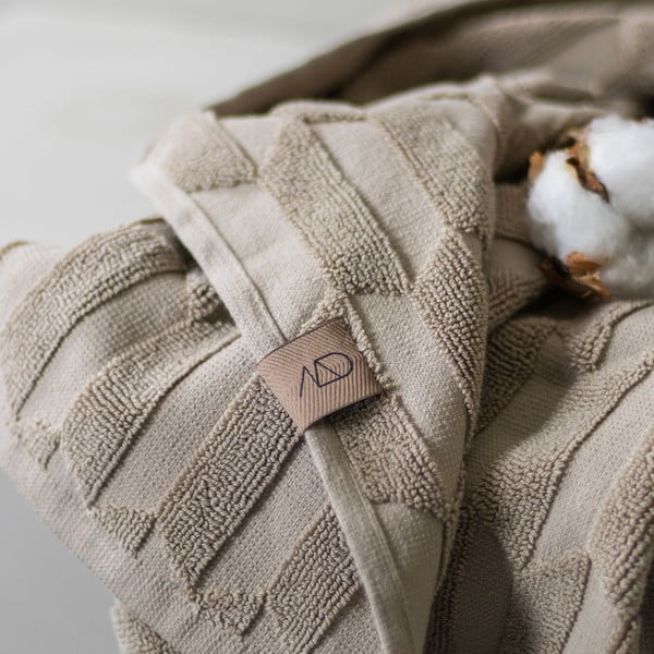 Béžová bavlněná osuška 70x133 cm Geo – Mette Ditmer Denmark-image-2