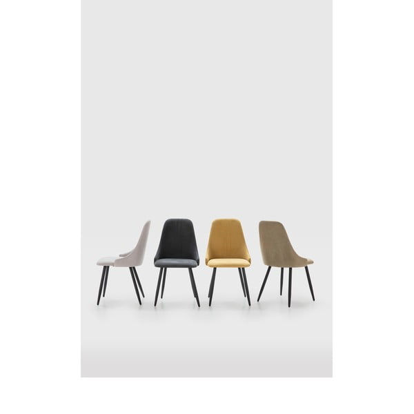 Tmavě šedé jídelní židle v sadě 4 ks Mani – Marckeric-image-1