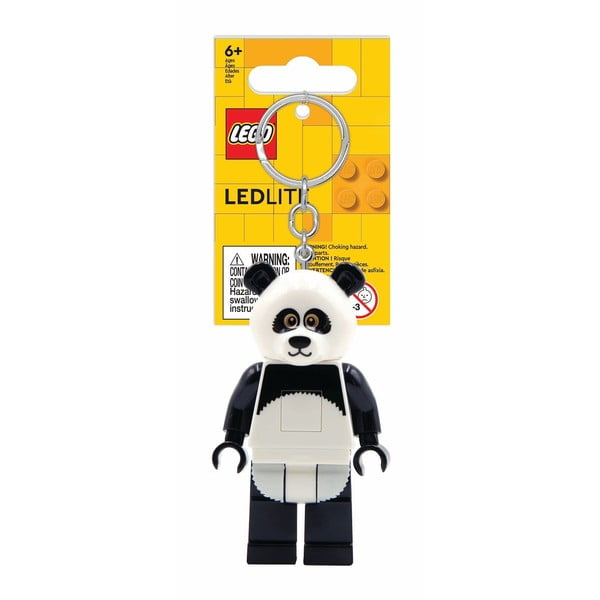 Černo-bílá klíčenka se svítilnou Iconic Panda – LEGO®-image-1