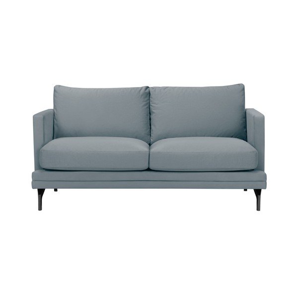 Šedá pohovka s podnožím v černé barvě Windsor & Co Sofas Jupiter