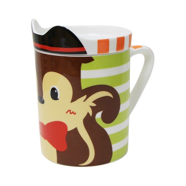 Hrnek z kostního porcelánu s víčkem Silly Design Stuart, 280 ml-image-1
