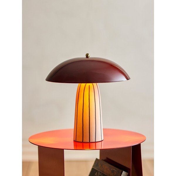 Keramická stolní lampa s kovovým stínidlem (výška 32 cm) Arvid – Bloomingville-image-3