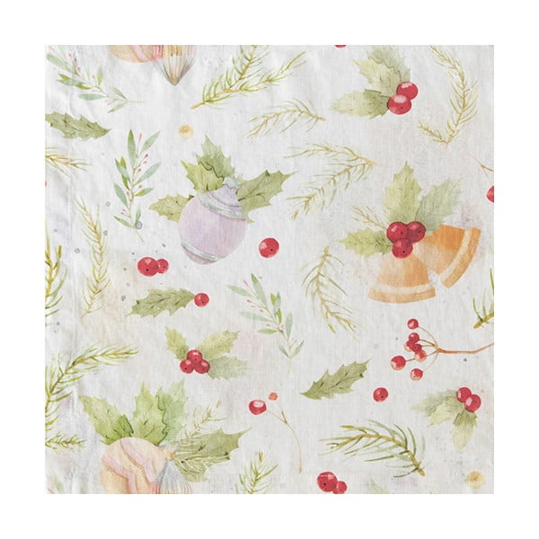 Vánoční lněný ubrus Linen Tales Merry, 140 x 300 cm-image-1