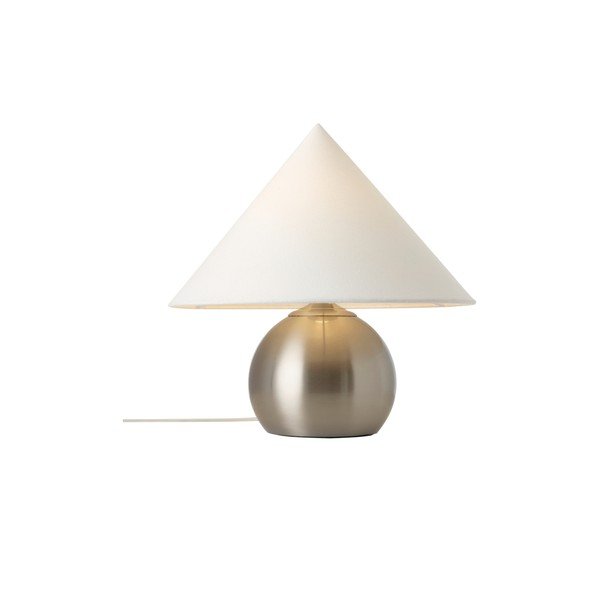 Bílá/v leskle stříbrné barvě látková stolní lampa (výška 38 cm) Connie – Ellos Home-image-3