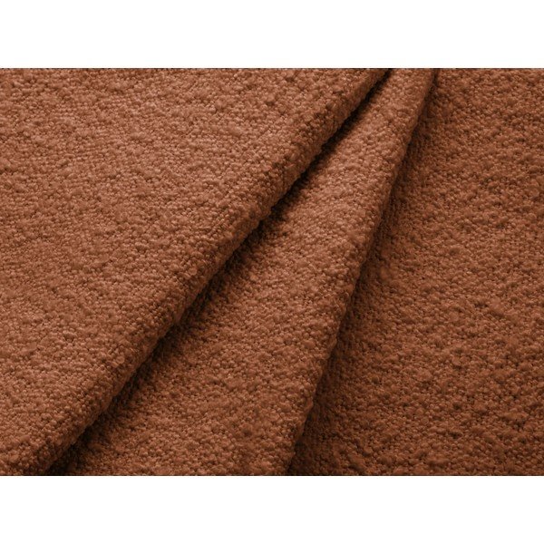 Hnědý taburet z textilie bouclé Molino – Micadoni Home-image-3