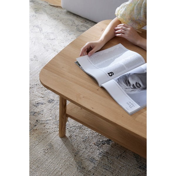 Konferenční stolek z dubového dřeva v přírodní barvě 60x100 cm Twig – The Beds-image-4