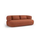 Pohovka z textilie bouclé v terakotové barvě 178 cm Jenny – Micadoni 