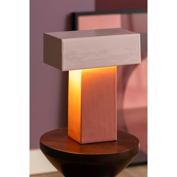 Růžová stolní lampa (výška 35 cm) Grato Recto – Leitmotiv-image-1