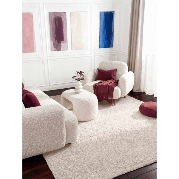 Slonovinový ručně tkaný koberec z materiálu bouclé 120x170 cm Notting Hill Portobello – Ted Baker-image-2