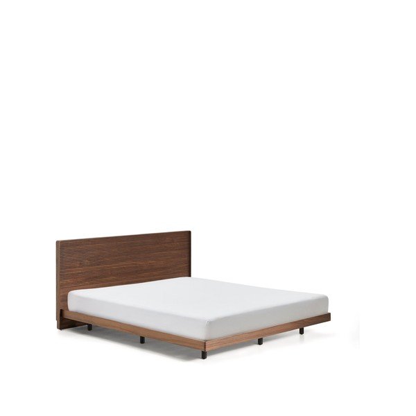 Hnědá dvoulůžková postel z březového dřeva s roštem 180x200 cm Norlen – Kave Home-image-3