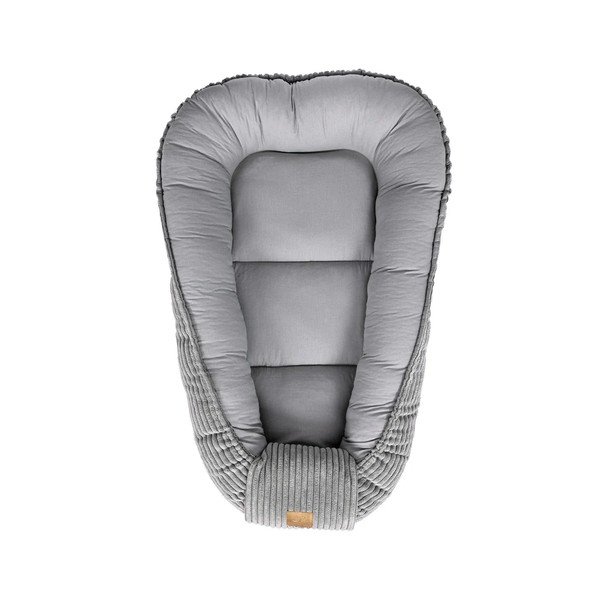 Šedé hnízdečko pro miminko 55x83 cm – Meowbaby-image-1