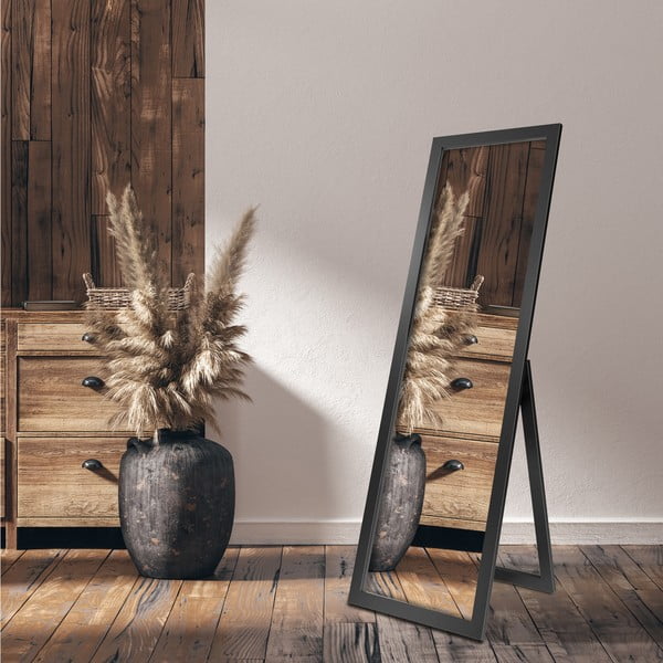 Stojací zrcadlo v černém rámu Styler Sicilia, 46 x 146 cm-image-1