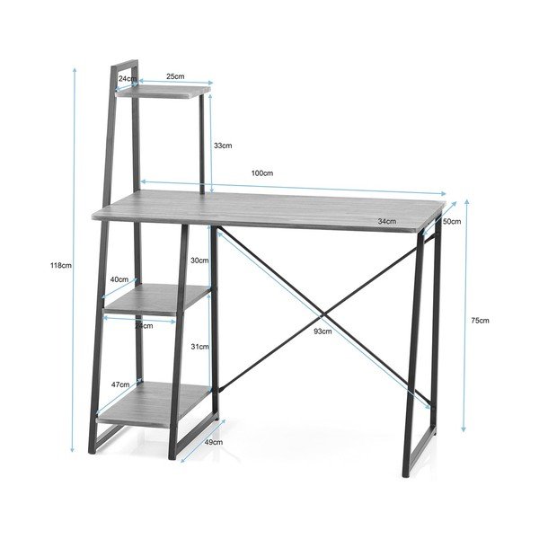 Pracovní stůl 50x102 cm Bren – Homede-image-3