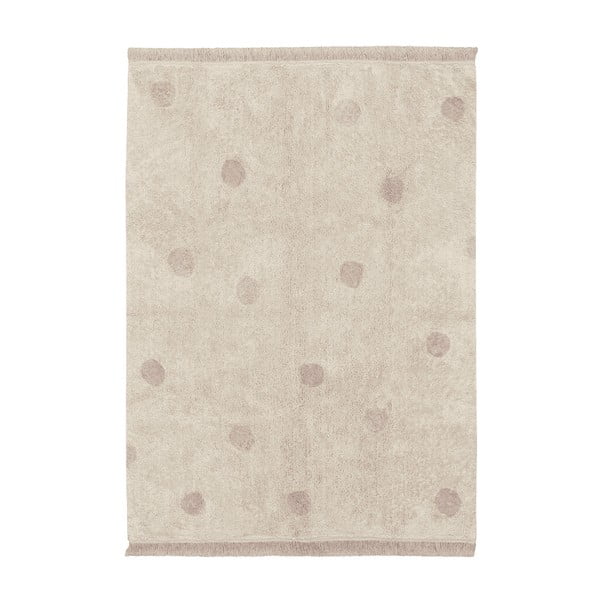 Krémový pratelný ručně tkaný bavlněný dětský koberec 120x160 cm Hippy Dots Vintage Nude – Lorena Canals