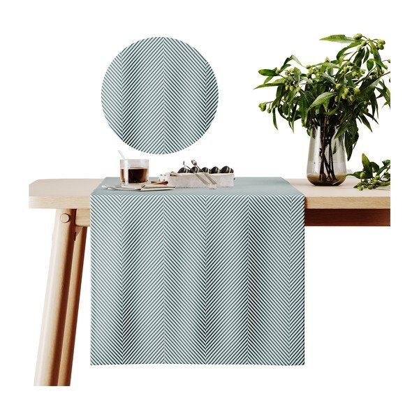Sametový běhoun na stůl 40x140 cm Clear – AmeliaHome-image-4