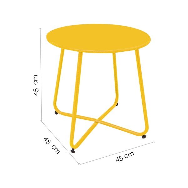 Kovový kulatý zahradní odkládací stolek ø 45 cm Luna – LDK Garden-image-2