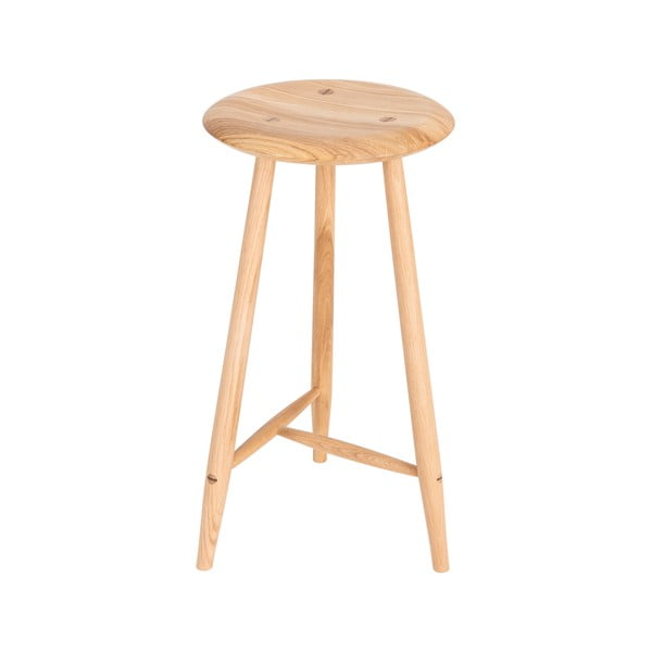 Barová stolička z dubového dřeva v přírodní barvě (výška sedáku 65 cm) Blanc – Gazzda-image-3