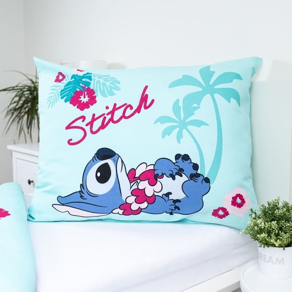 Modré bavlněné dětské povlečení na jednolůžko 140x200 cm Lilo a Stitch "Hawaii"  – Jerry Fabrics-image-3